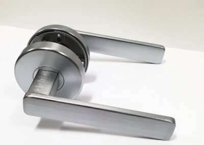 Brushed Chrome Lever Door Handles, Available in Passage and Privacy Sets